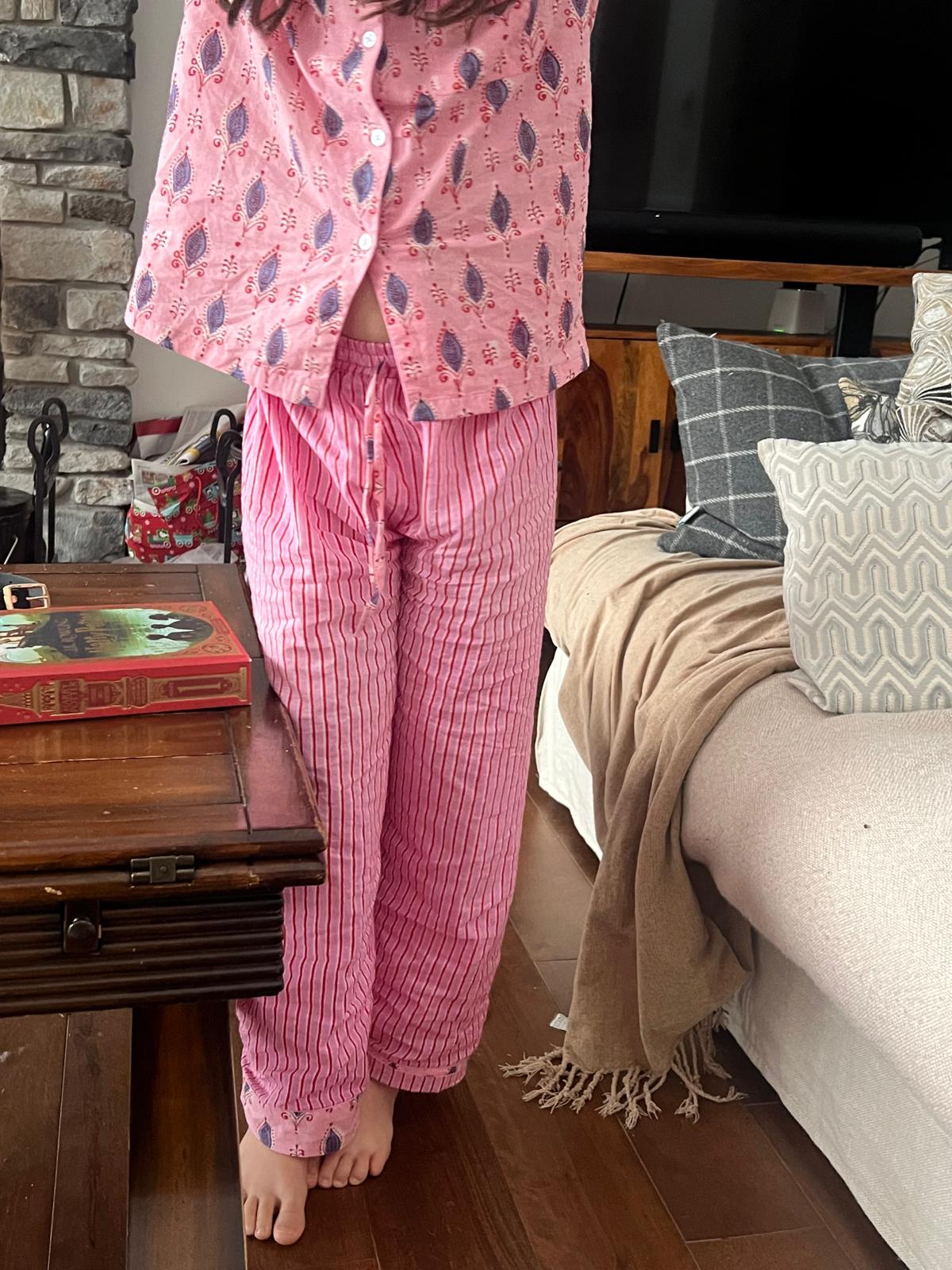 Artisane children pajama set - Pink Paisley & Stripes