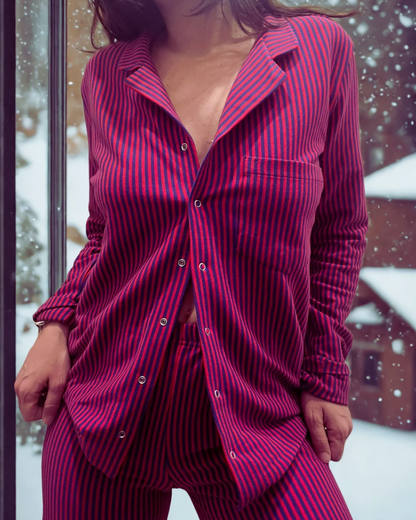 Pyjama Pur Confort - Ink & Cherry