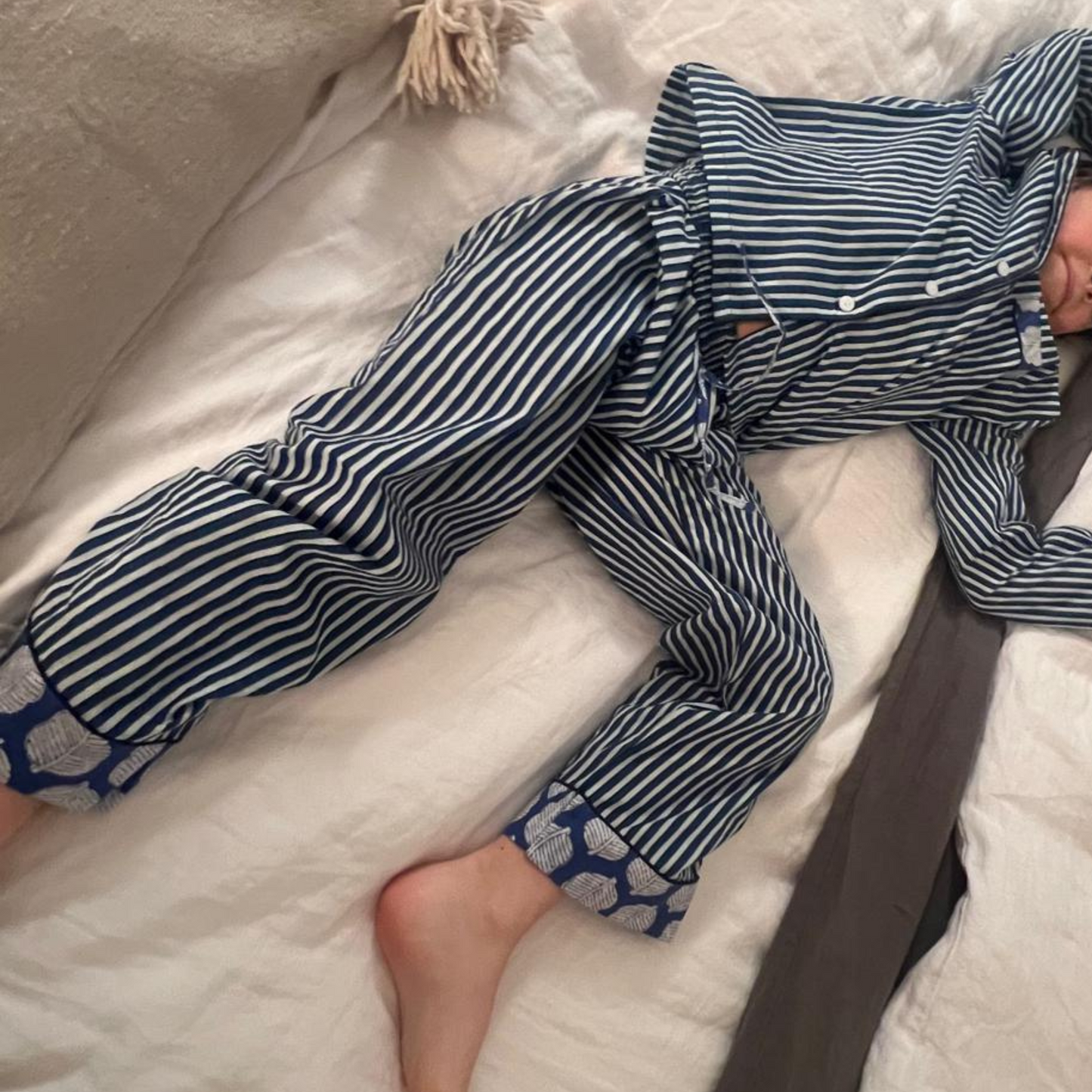 Children - 100% cotton pajama set - Stripey Snooze